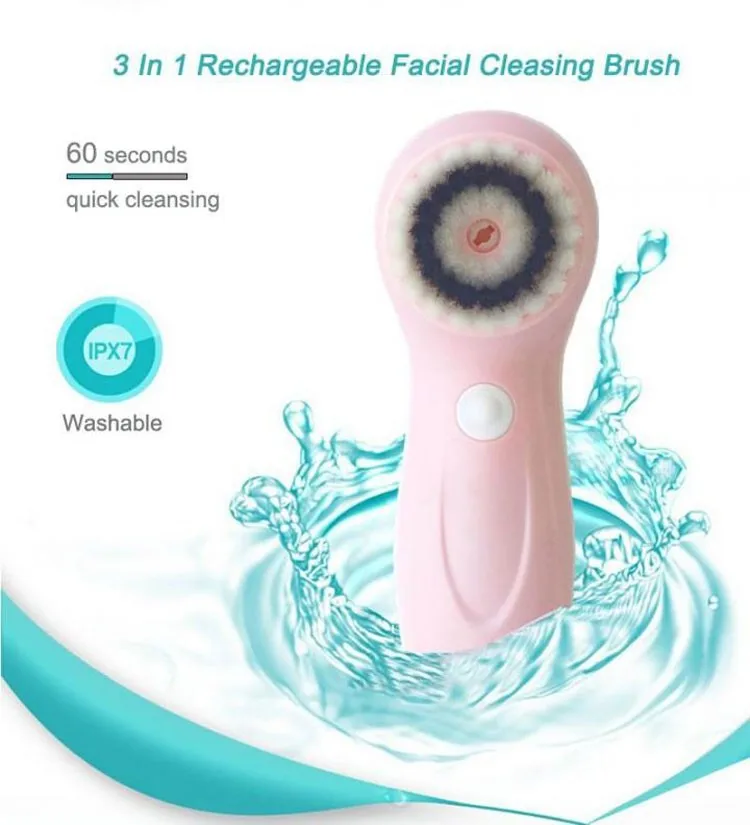 

5 in 1 facial cleansing brush Gentle Exfoliating Massage and Removing Blackhead, Custom color / white/ black