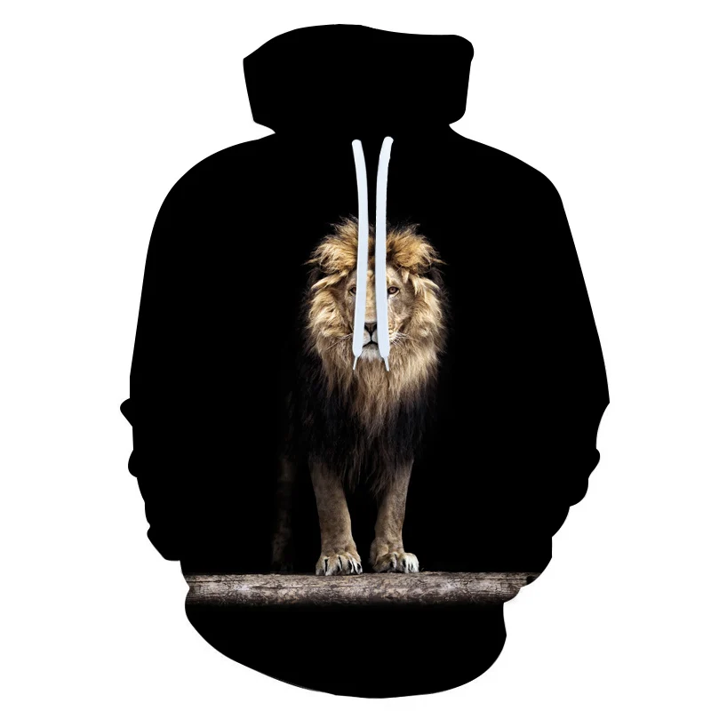 

Lion pattern hoodie wholesale custom factory direct selling 3D Sublimation Sweater