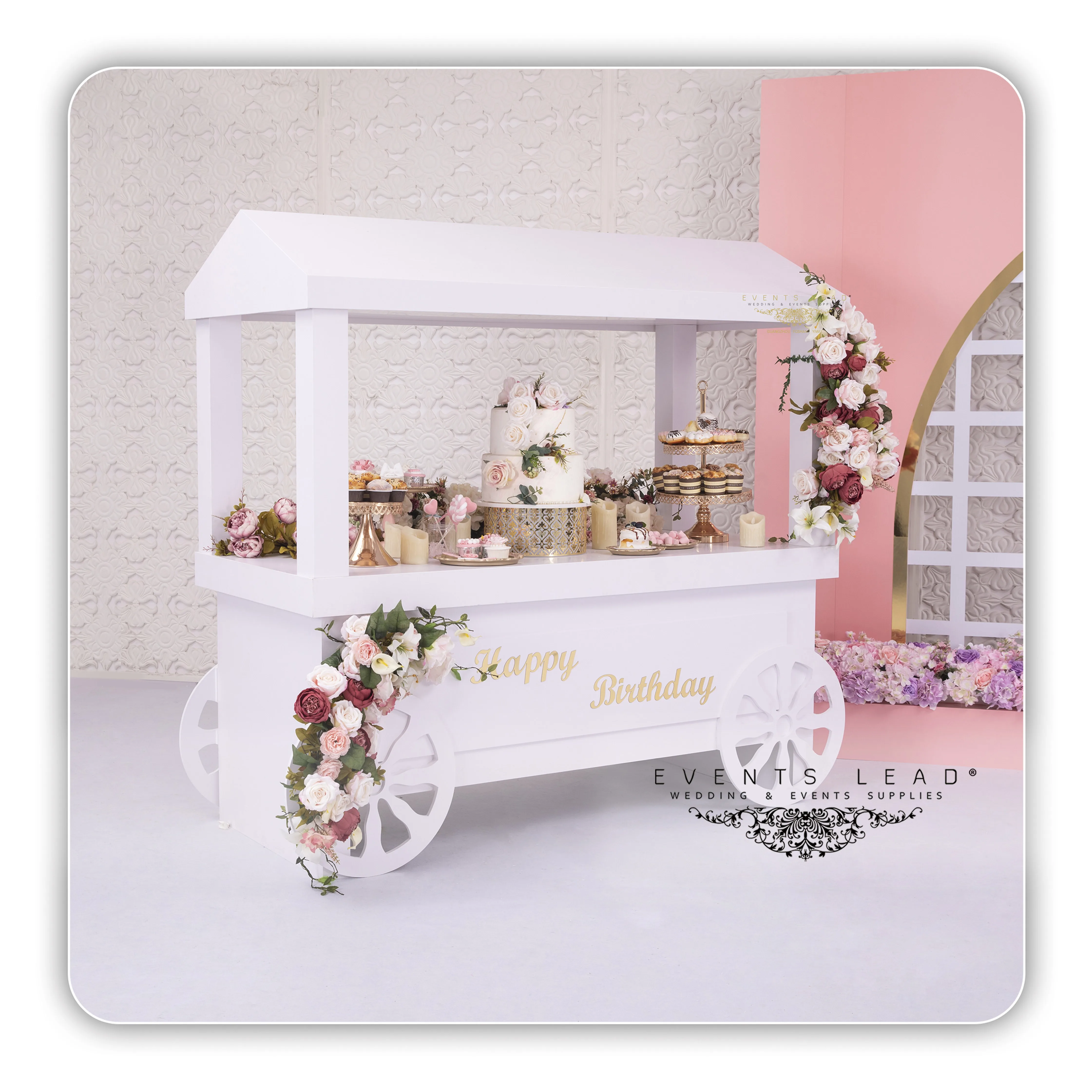 Selling Baby Shower Anniversary White Pvc Philippos Dessert Cart Buy