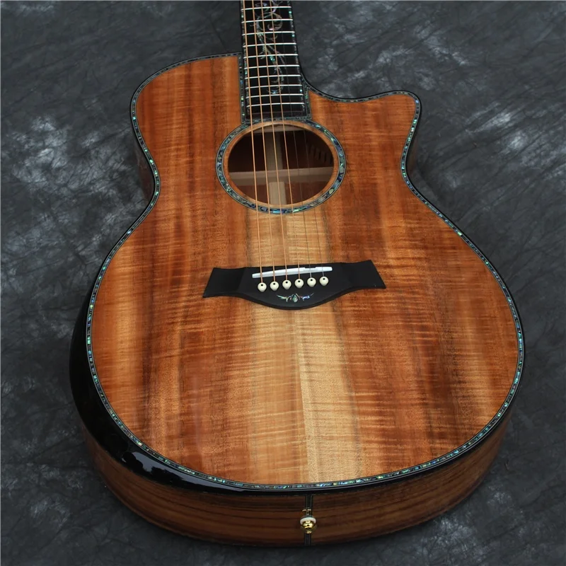 

PS14 solid koa wood, 41 inch acoustic guitar, handmade solid wood guitar,