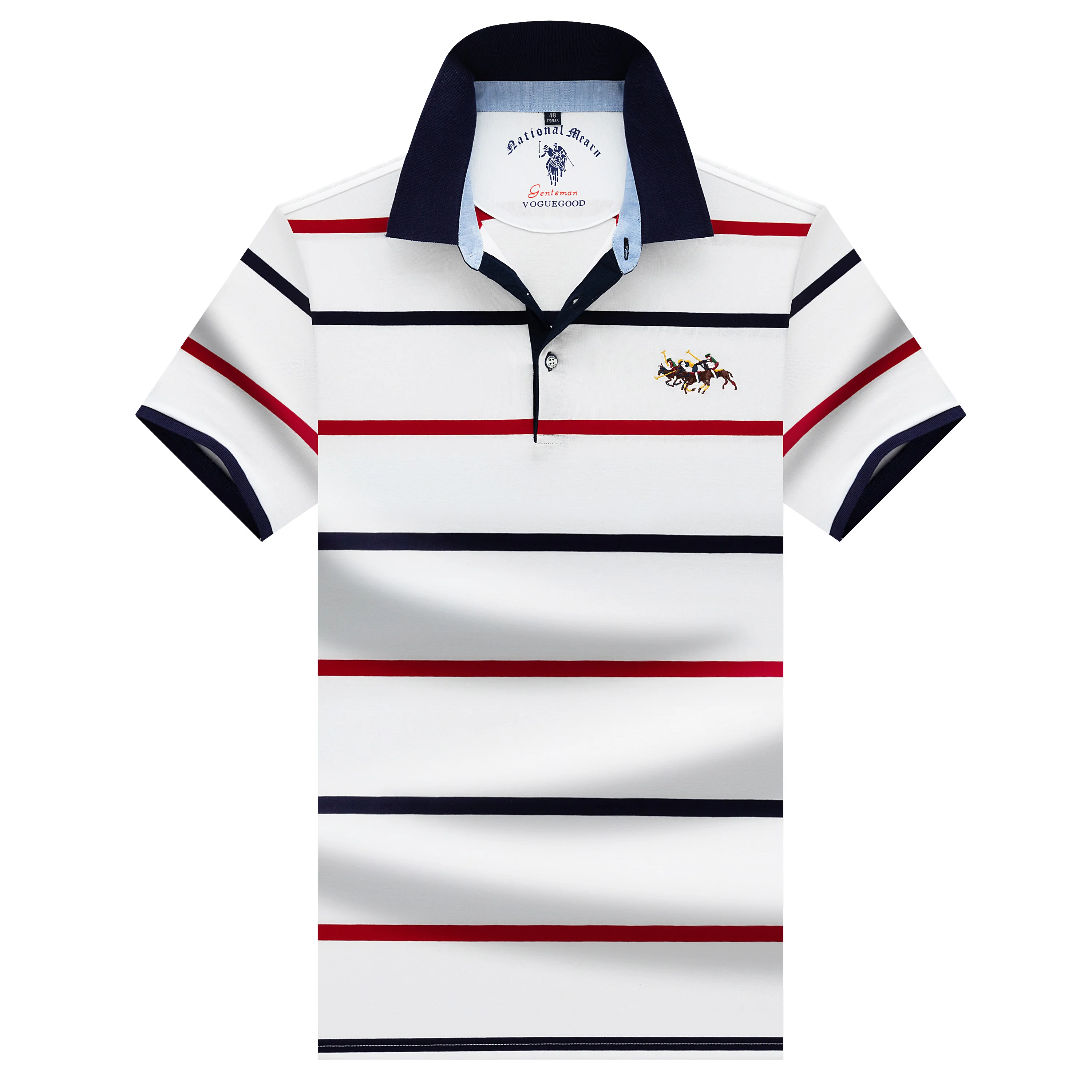 

High quality custom logo Fashion cotton stripe Men's Polo Shirts Clothing