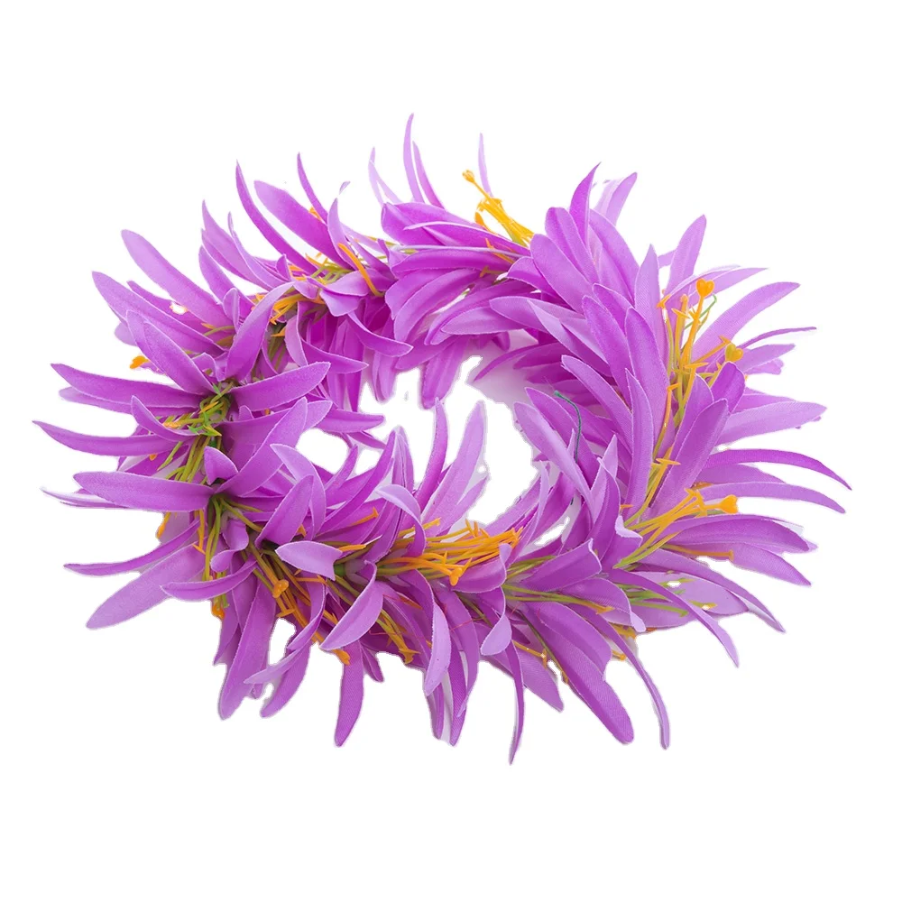 

NEW COLORS Wholesale HL0003B-4 4 Colors 50 CM Artificial Velvet Spider Lily Headband Tropical Flower Hawaiian Hula Accessories, Multi-color