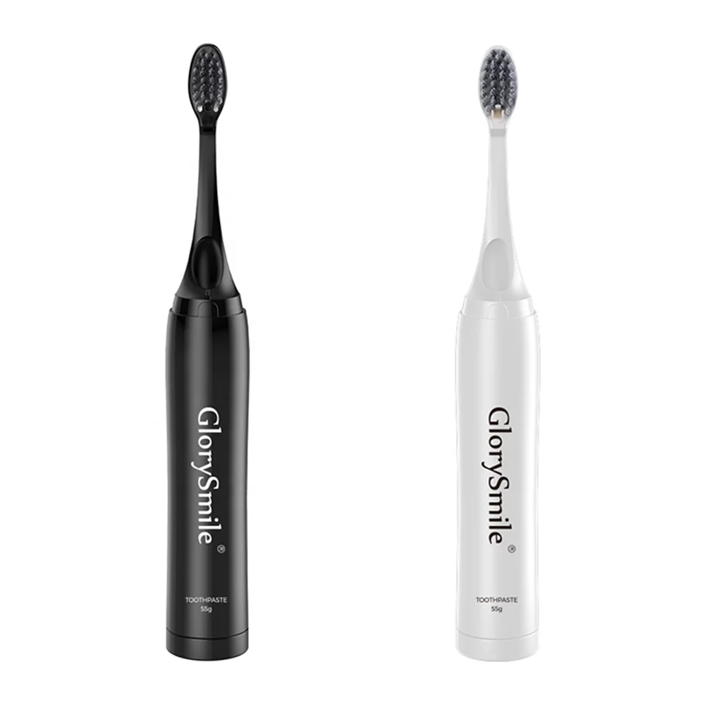 

Glorysmile Portable Travel 2 in 1 Soft Dupont Charcoal 10000 Bristle Toothbrush With Toothpaste Adult, White/black