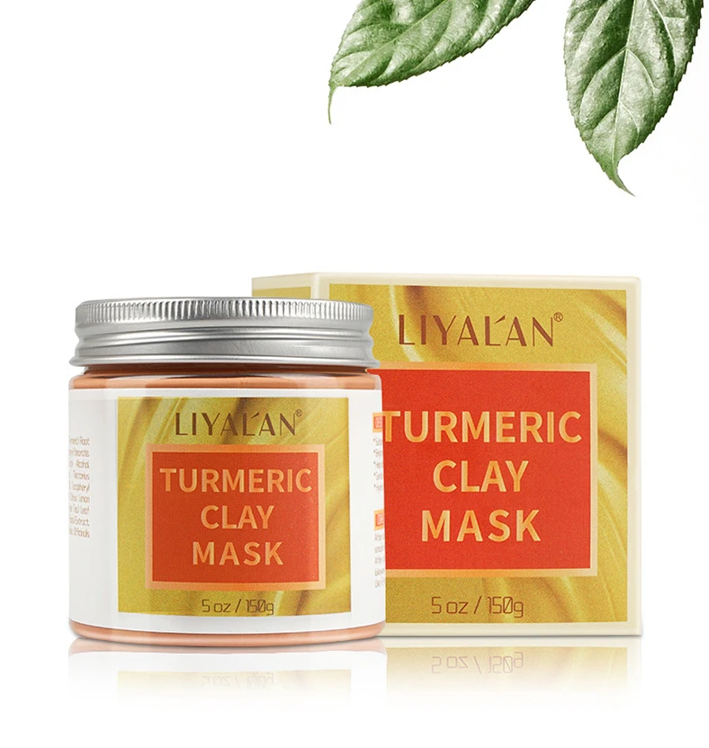 

Private Label Dark Marigold Extract Vitamin C Mud Mask Lightening Skin Care Skin Repair Clay Turmeric Mask