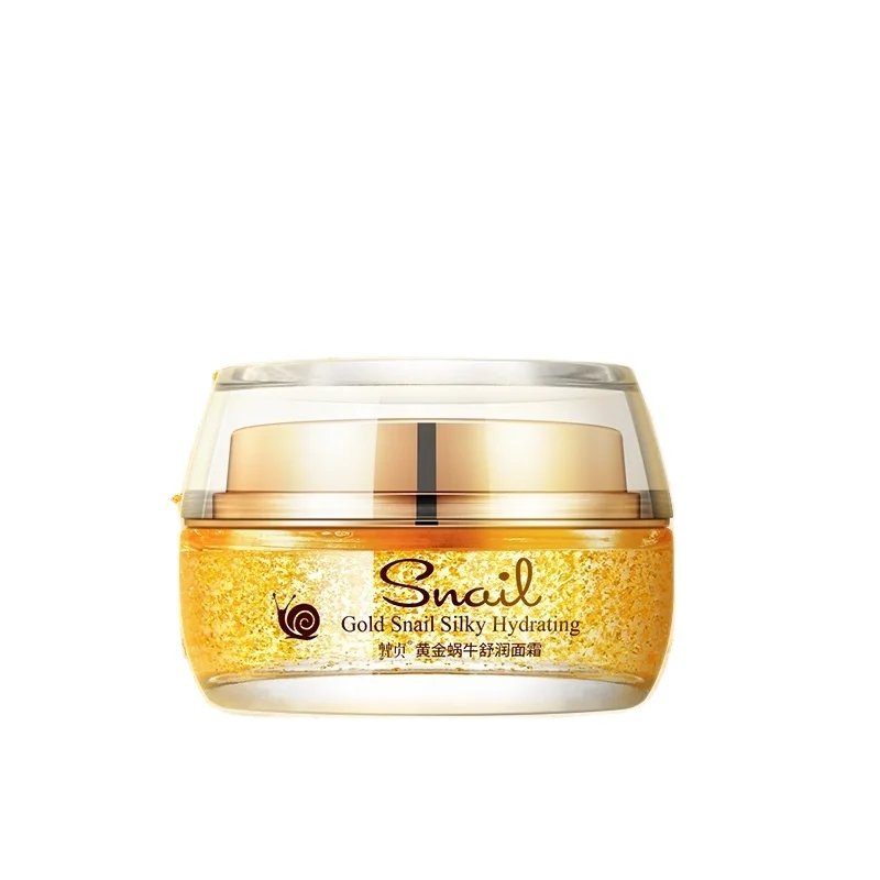 

Hot Sale Effective Anti Wrinkle Aging Brightening Moisturizing Hydrating Repair Shrink Pores 24K Gold Snail Face Cream