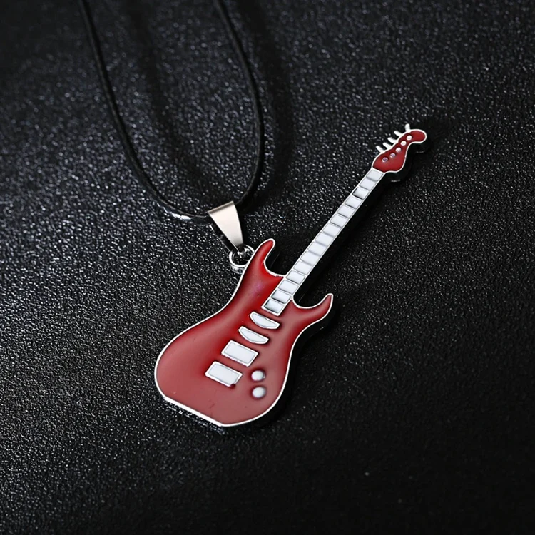 Charm Unique Men Gift Rope Chain Musical Instrument Stainless Steel
