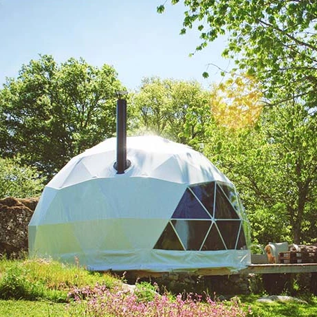 

6m diameter dome tent with all accessories for glamping luxury geodesic dome tent, Customizable
