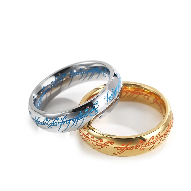 

Energinox Latest Luminous Silver And Gold Stainless steel Custom Ring Couple Jewelry