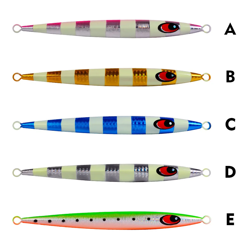 

Leurre De Peche Pesca Fishing Lure Metal Vertical Slow Pitch Jigs Lure Isca Artificial 150g 200g 250g Casting Bait Jigging Lure, 5 colors as showed