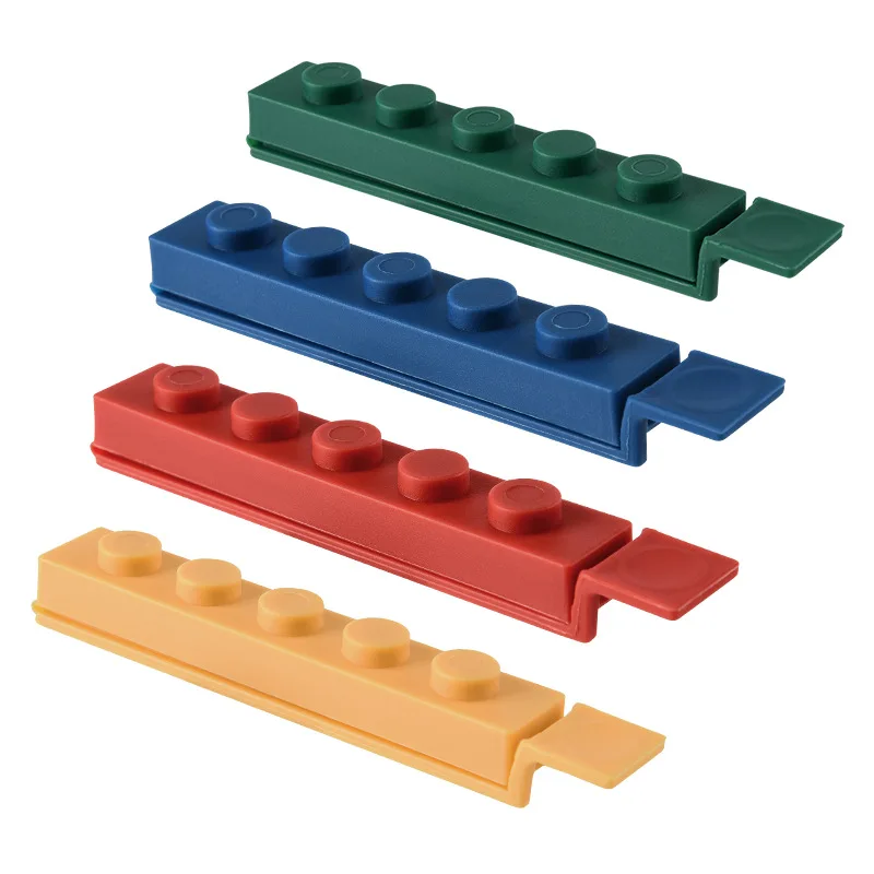 

4pcs Food sealing clip building block plastic fresh snack bag sealing clip