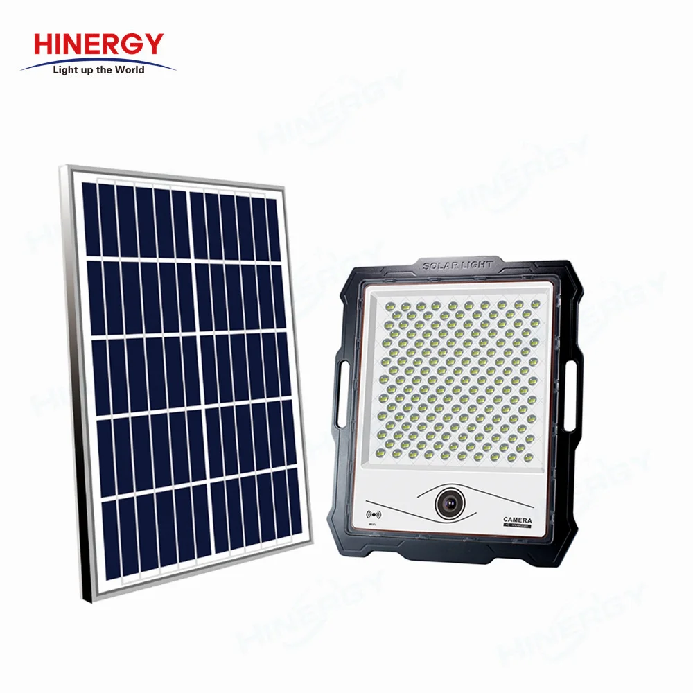 Outdoor IP67 Solar Powered Spot Floodlight Solar LED Flood Light with Camera On Off Switch