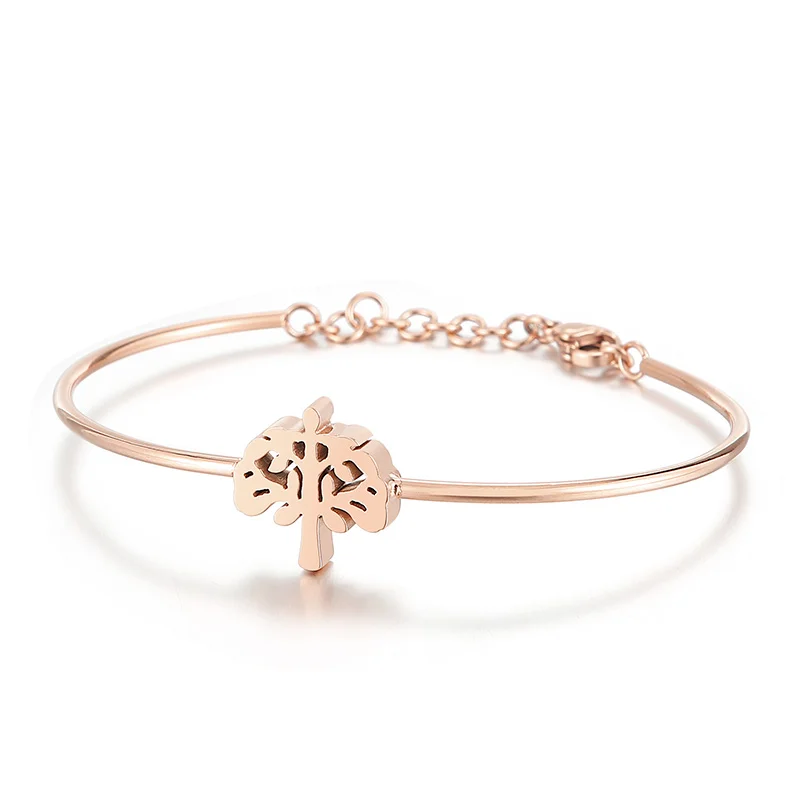 

Engagement Wedding Tree Shape Bracelet Jewelry Women Stainless Steel Bracelet Tree Of Life, Gold/rose gold/silver