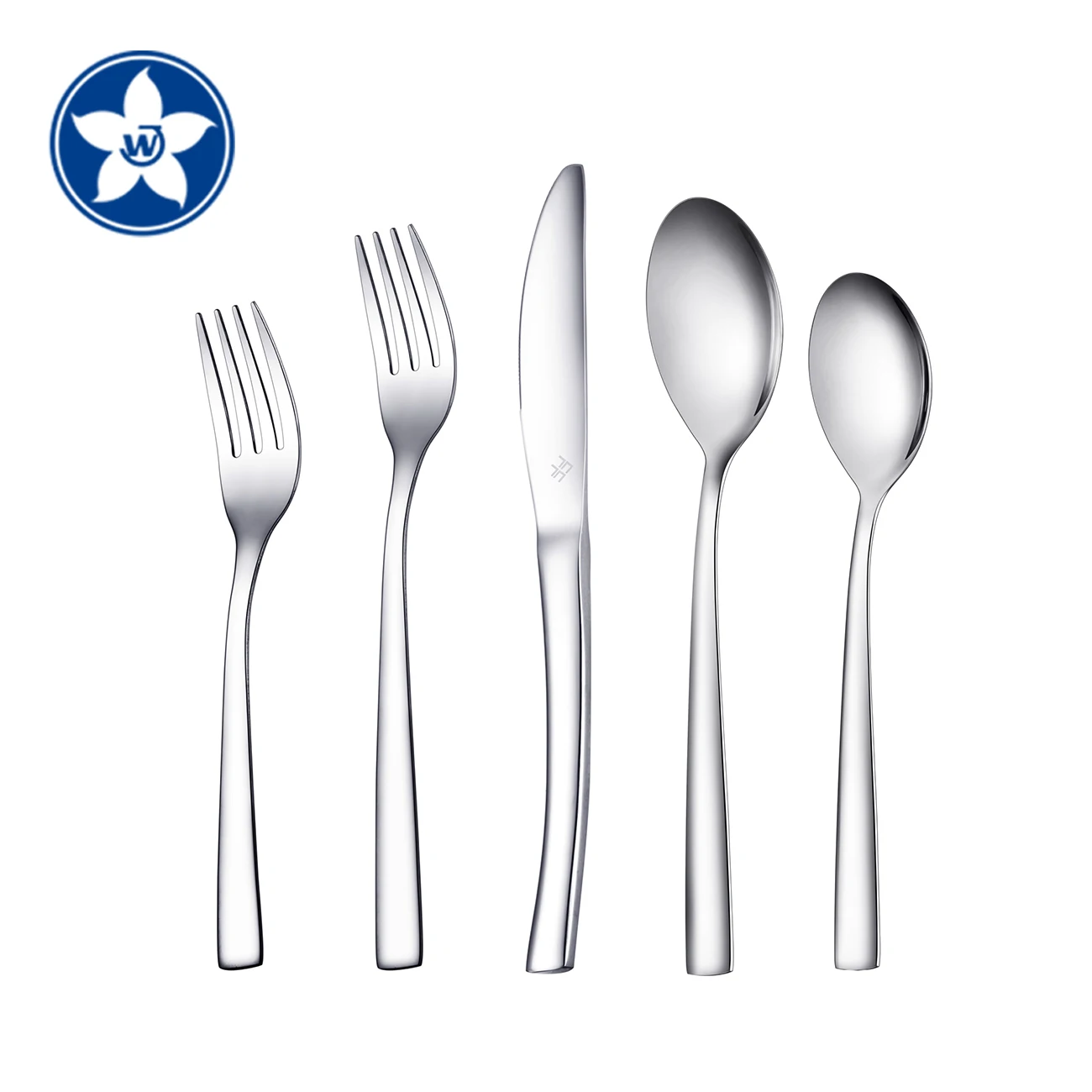 WUJO Custom Eco Friendly Gift Box Home Spoon Fork Knife Stainless Steel Flatware Sets 20pcs