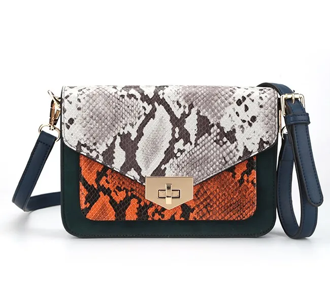 

6538 Guangzhou factory new exotic snake leather bag women over the shoulder, Multi, various colors available