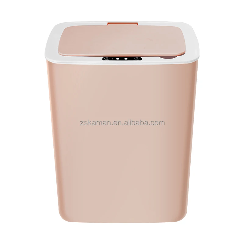 

High Quality Intelligent Automatic Touch-Free Rectangular Rechargeable Dustbin Smart Waste Bins Trash Can, White/blue/pink/gray