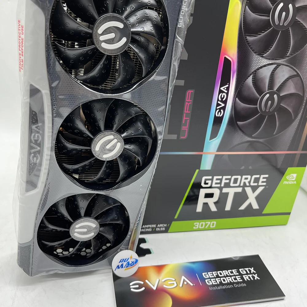 

Genuine Original EVGA 08G-P5-3755-KR 3070 XC3 Gaming 8GB GDDR6 iCX3 Cooling ARGB LED Metal Backplate, Block