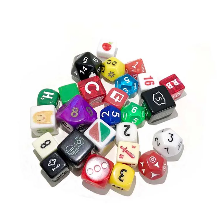 Customized Ecofriendly Acrylic Plastic Dice,Play Games Dice Set