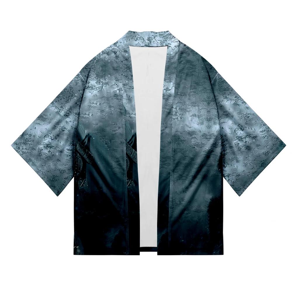 

summer haori Cartoon Colorful shirt men 3d Cardigan japan Kimono