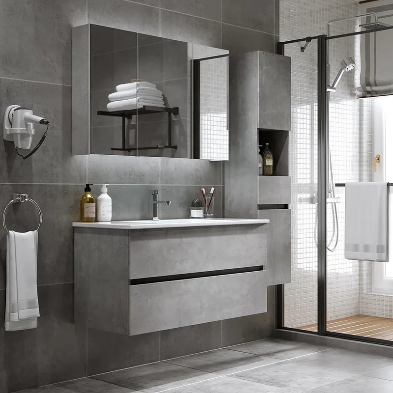 Nordic bathroom vanity modern minimalist bathroom washstand wall cabinet washbasin cabinet combination