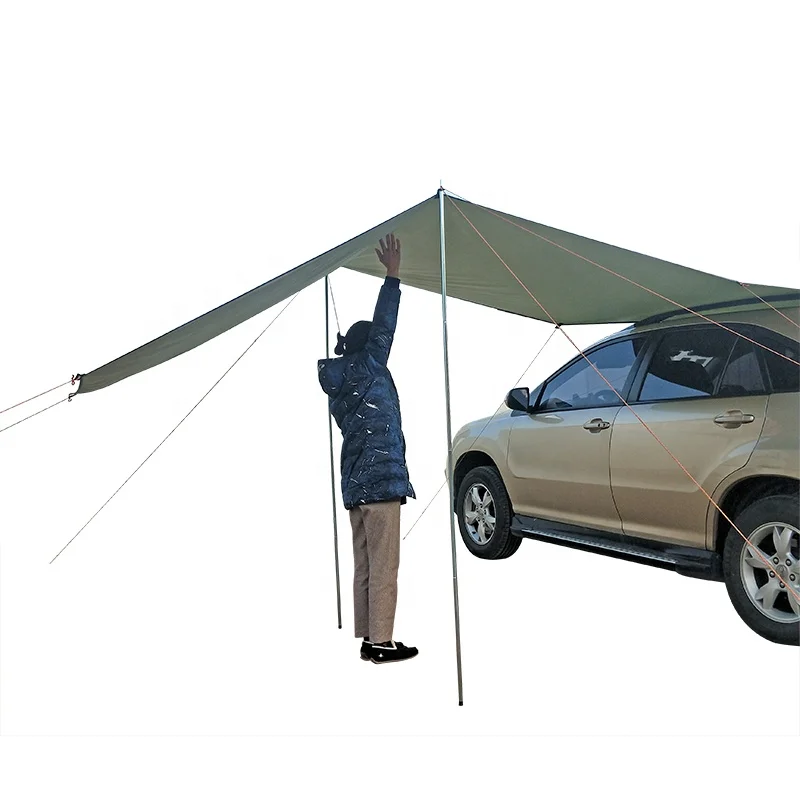 

Anti-UV Portable Car Side Awning canopy Tent Sun Shade sail Shelter for SUV Cars rain fly car roof tent