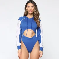 

Sexy Women Long Sleeve crop hoodies bodycon jumpsuit Sweatshirt Two Piece sweatpants jogger