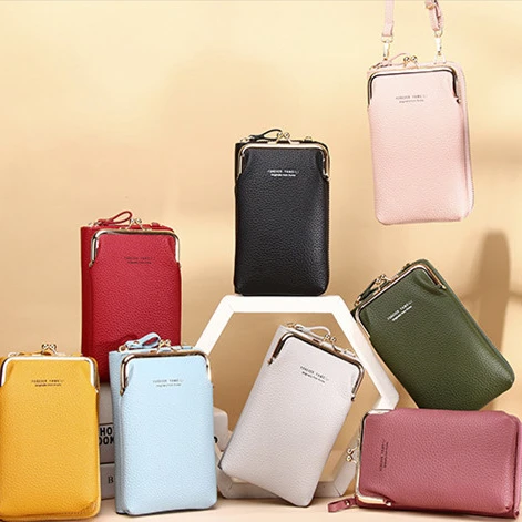 

2021 New Product Wallet Chain Mini Square Coin Purse Single Shoulder Bag Mobile Phone Bags, Customized color