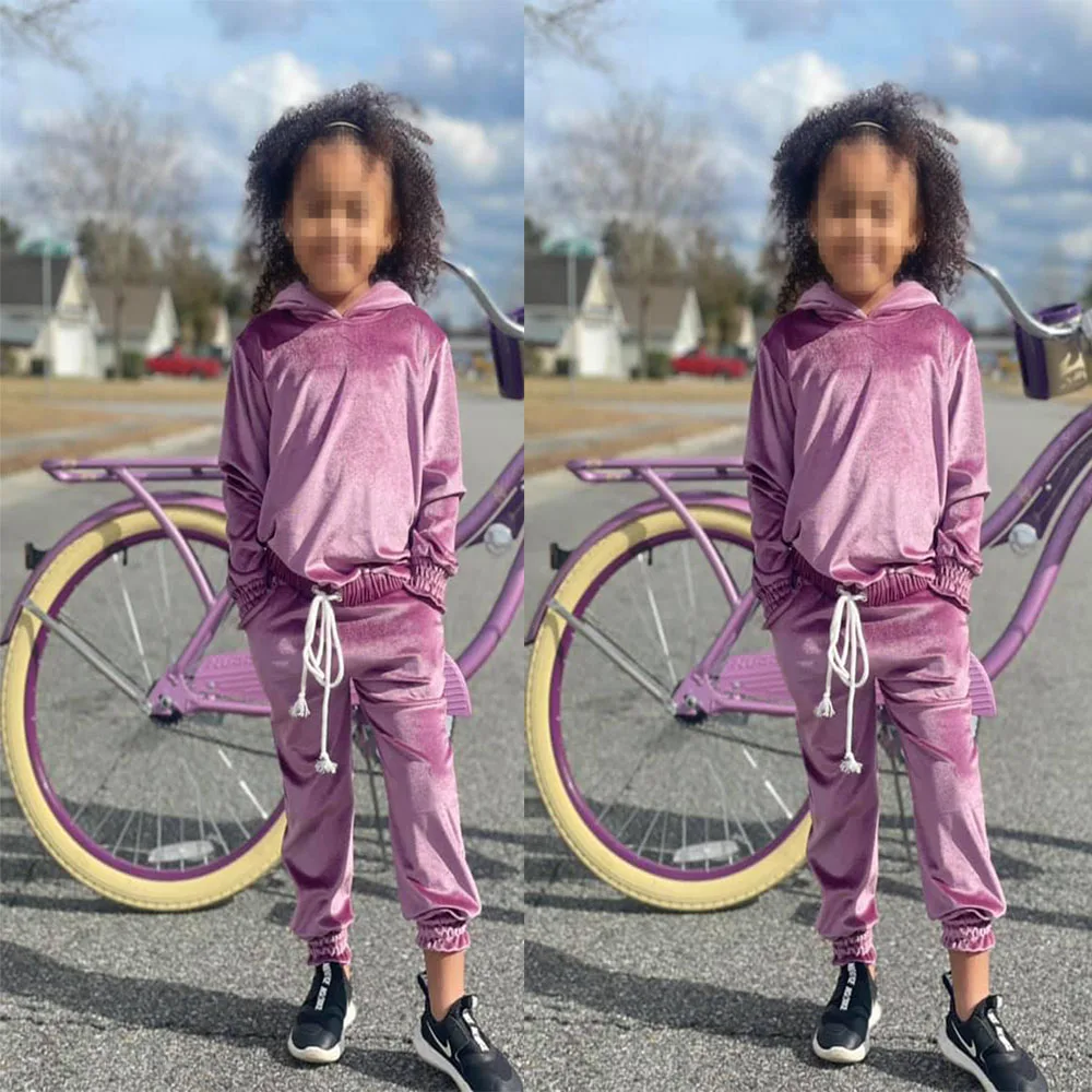 

Wholesale Clothes Boutique Children Girls Boutique Velvet Kids Clothes Clothing Sets Kids Girl Outfits