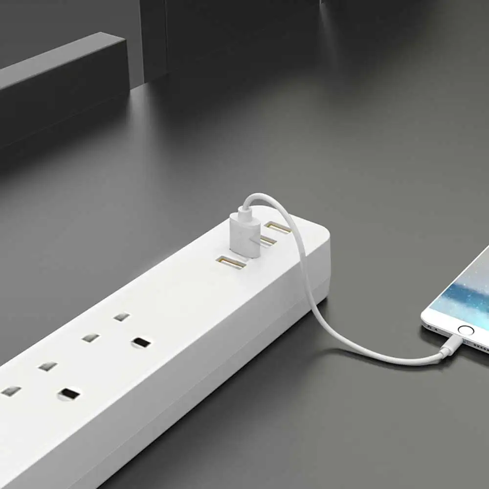Uk Wifi Smart Power Strip Power Extension Socket 3 Outlet 4 Usb Port