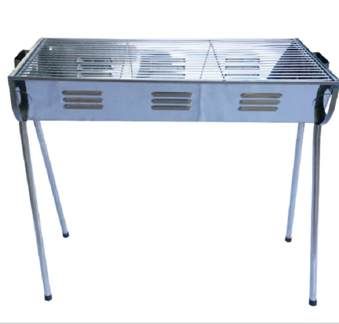 

Outdoor camping can carry portable folding stainless steel bbq grill