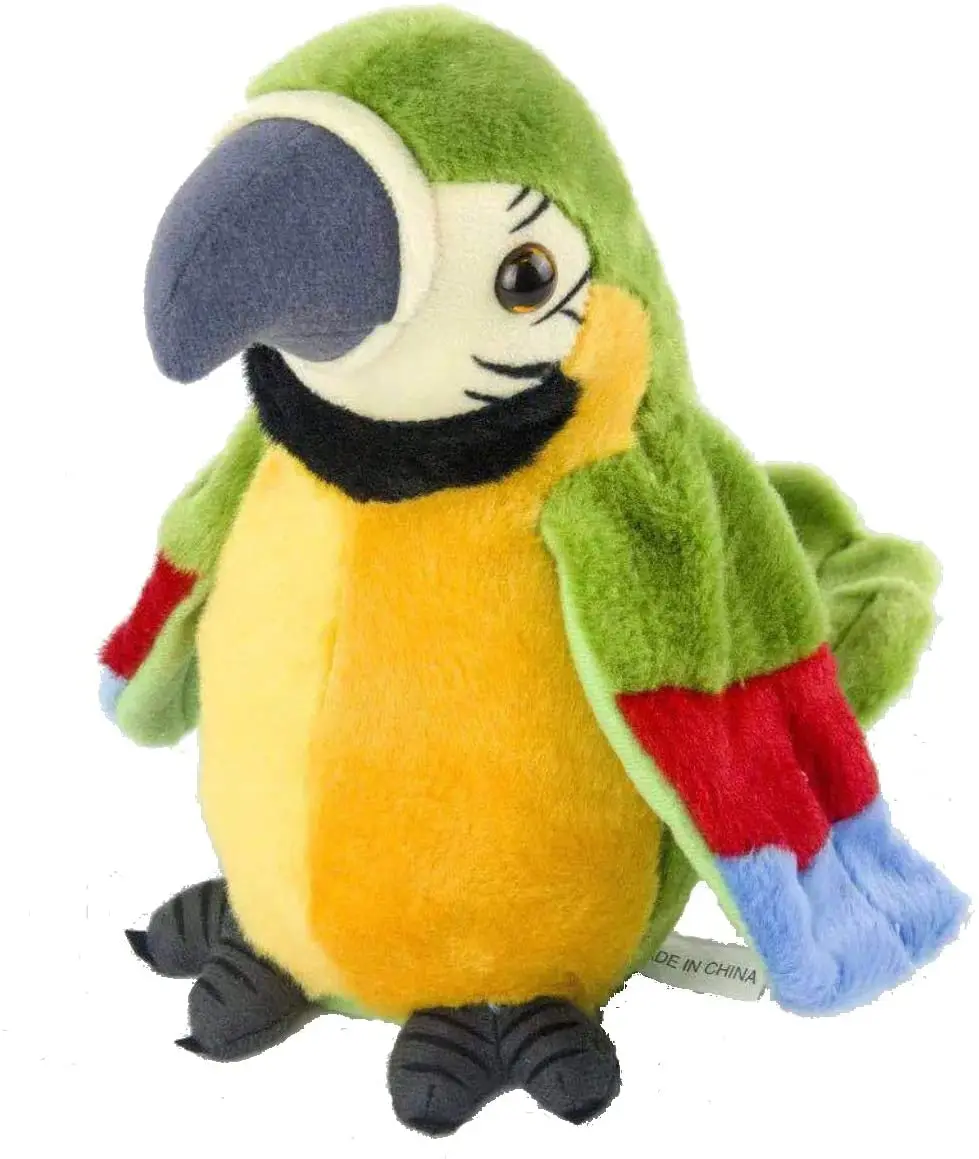 talking parrot plush toy