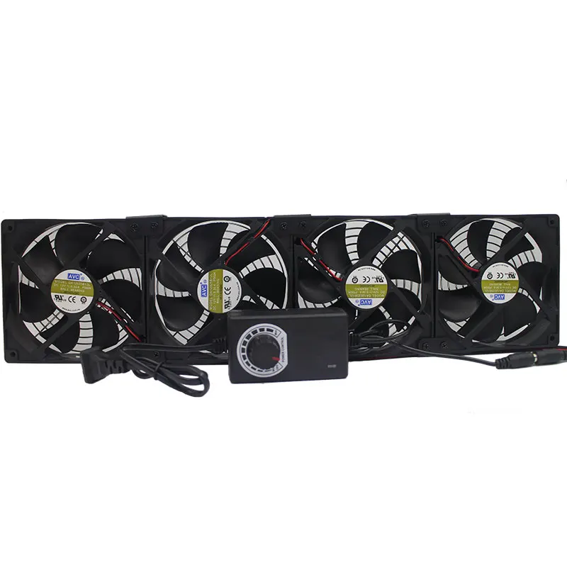 

12cm 220V with speed-regulating computer graphics card rack cooling fan, Black