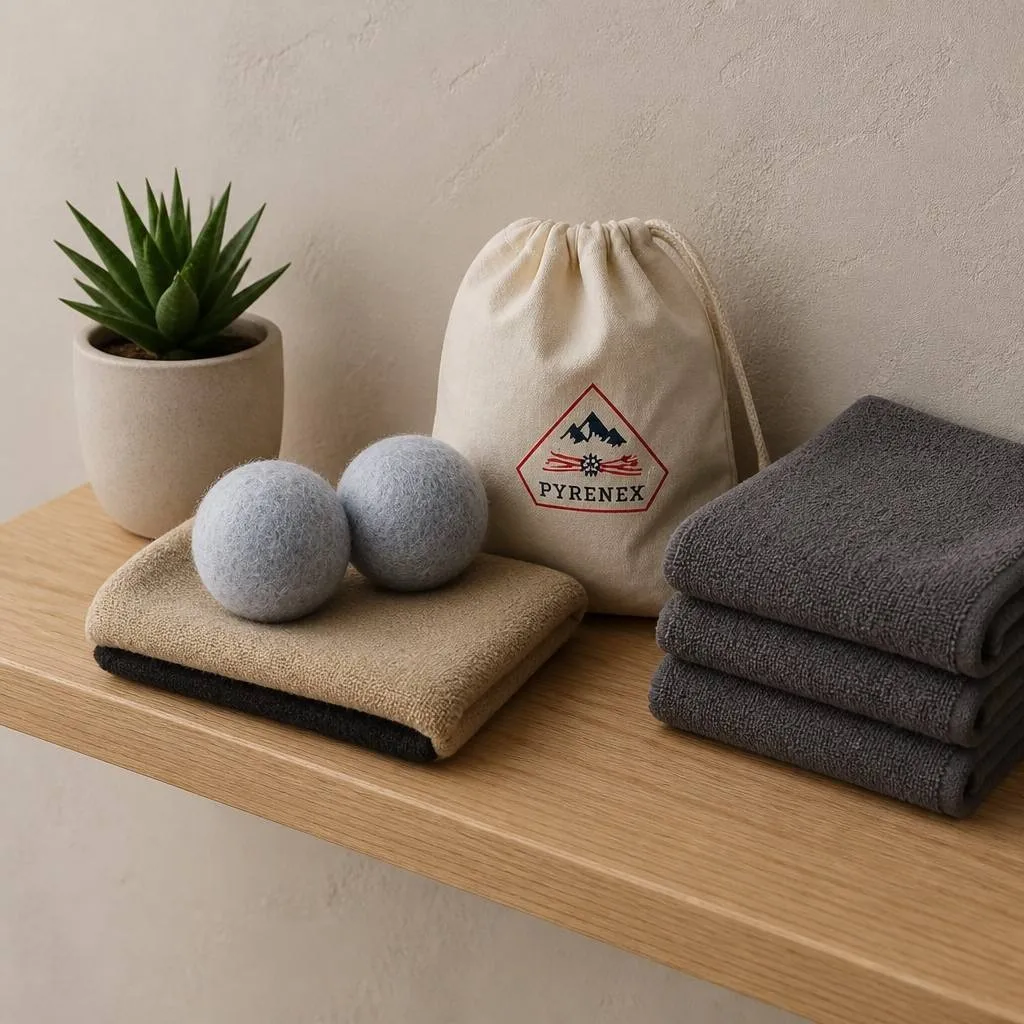 Custom logo branding on wool dryer balls