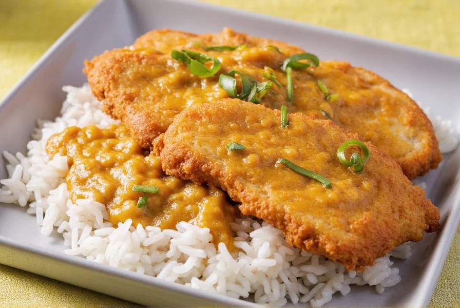 Family enjoying chicken katsu curry together