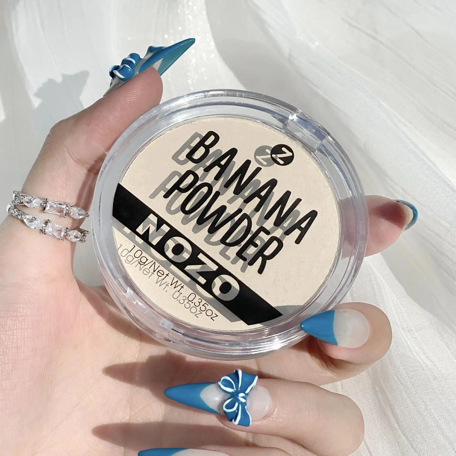 

NOZO pressed powder palette 2021 makeup nature nude not smudge wet and dry dual use smooth Banana cake powder