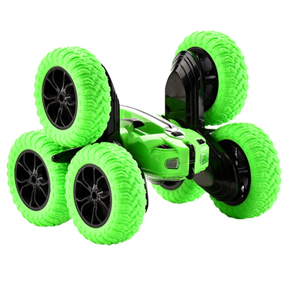 

1613 2.4Ghz Six-Wheel RC Car Jumping Car 360 Flip RC Vehicle Toys Stunt Drift Deformation Car Promotion Gift, Green / blue / red