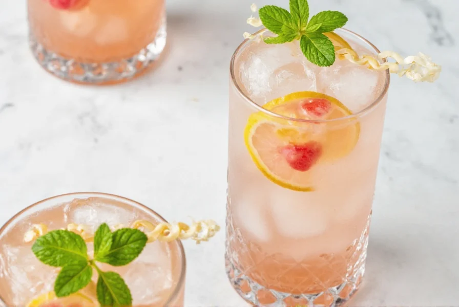 Clover Club cocktail ingredients laid out on wooden surface