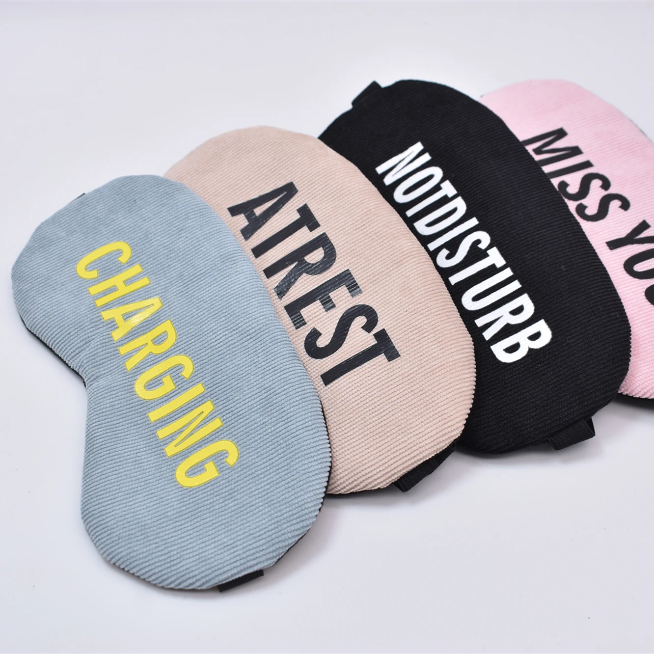 

Factory Custom Printing letters cotton sleep eye mask For women face