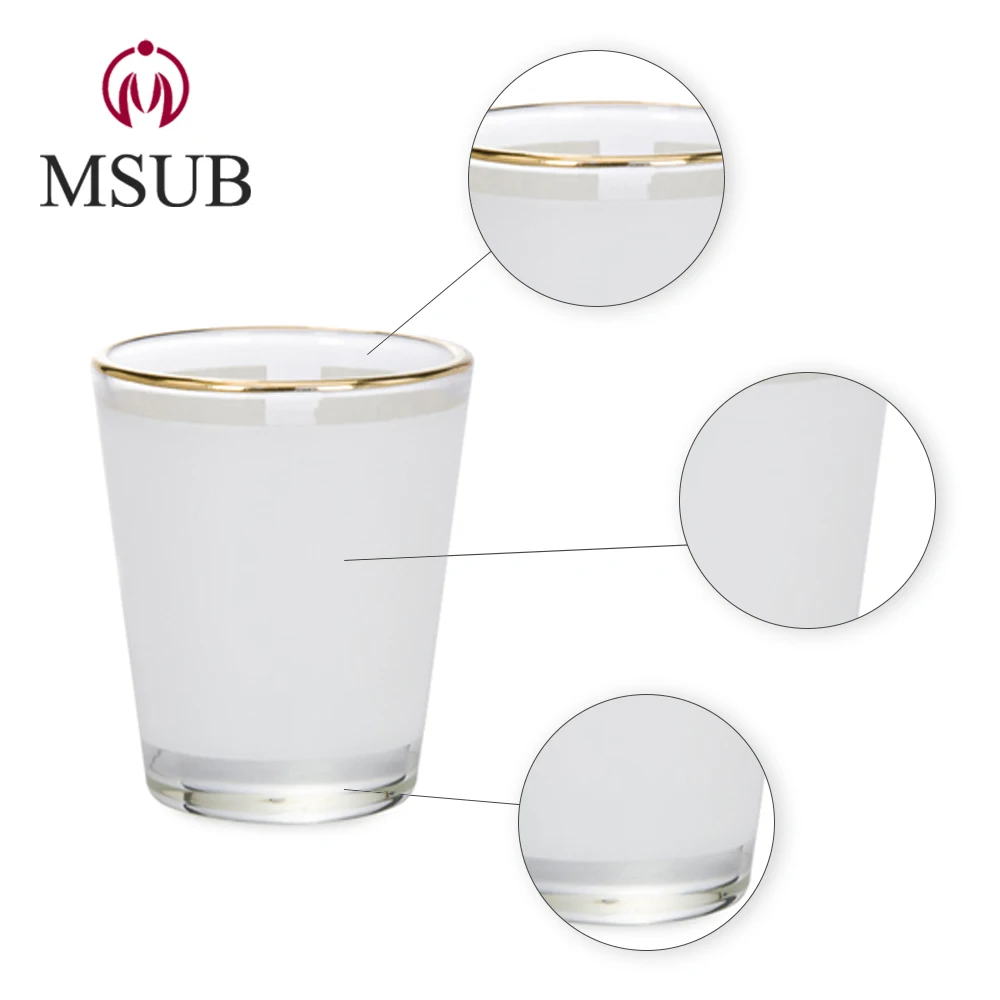 

1.5oz sublimation personalised shot glasses wholesale, White