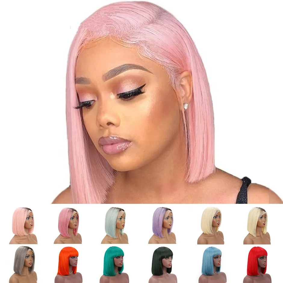 

Top Selling Wholesale Bob Style Short Brazilian Hair Lace Front Wig Virgin Human Hair Bob Wigs