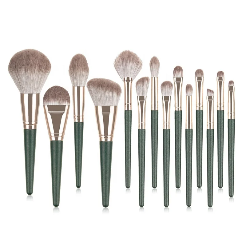 

2020 Hot sale 14pcs makeup brush soft hair cosmetics make up brush set Wholesale, Customized color accepted