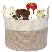 

Extra large size cotton rope basket dirty clothes household cleaning laundry storage cotton basket