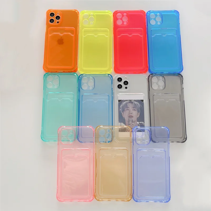 

2021 Clear Silicon Ultra Thin Soft TPU Case For iphone X Xr Xs max for iphone 12 pro max Transparent Phone Case mobile covers, Transparent black pink blue purple golden green