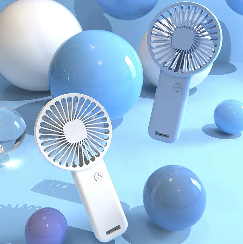 Source Factory Custom Logo Usb Mini Hand Fan Rechargeable Portable Small Fan Mini Air Cooling Desktop Quiet Fan