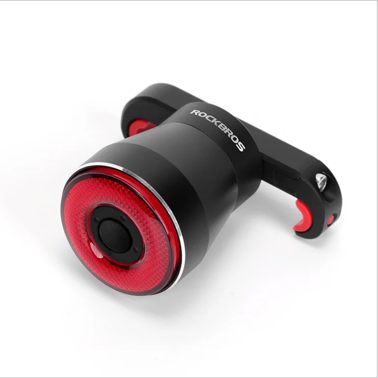 

Bicycle tail light intelligent induction brake light riding equipment night riding tail light, Black