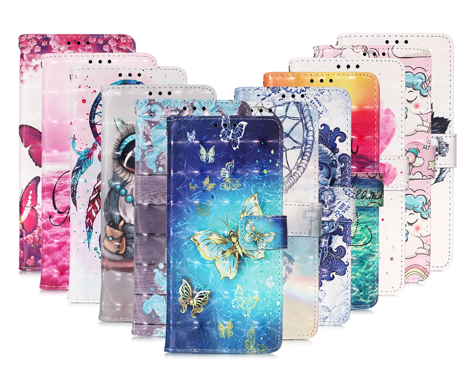 

Newest Luxury animal flower cartoon leather Flip case Holster cover with card Wallet For Samsung A32 5G case covers