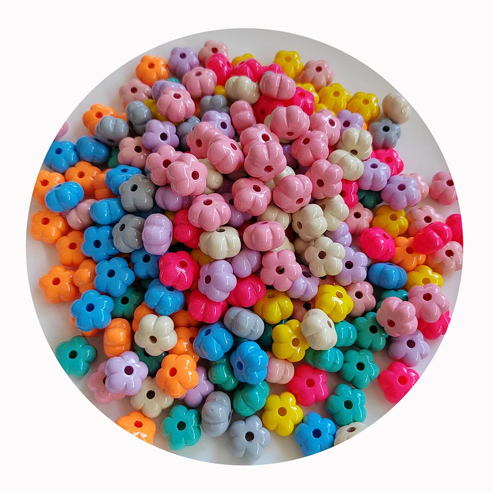 

16mm Colorful Flower Acrylic Beads Loose Spacer Beads For Jewelry Making DIY Charms Bracelet Necklaces Accessories