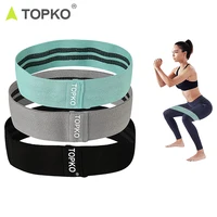 

TOPKO Set of 3 Wholesale Discount Yoga Stretching Fitness Soft Non Slip hip circle resistance bands set
