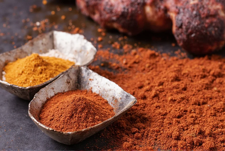 Step-by-step application of Boston butt BBQ rub