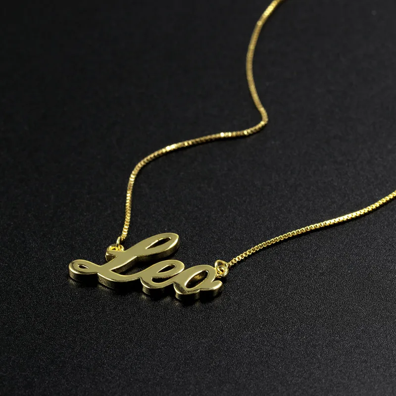 

waterproof letter name zodiac necklaces for women