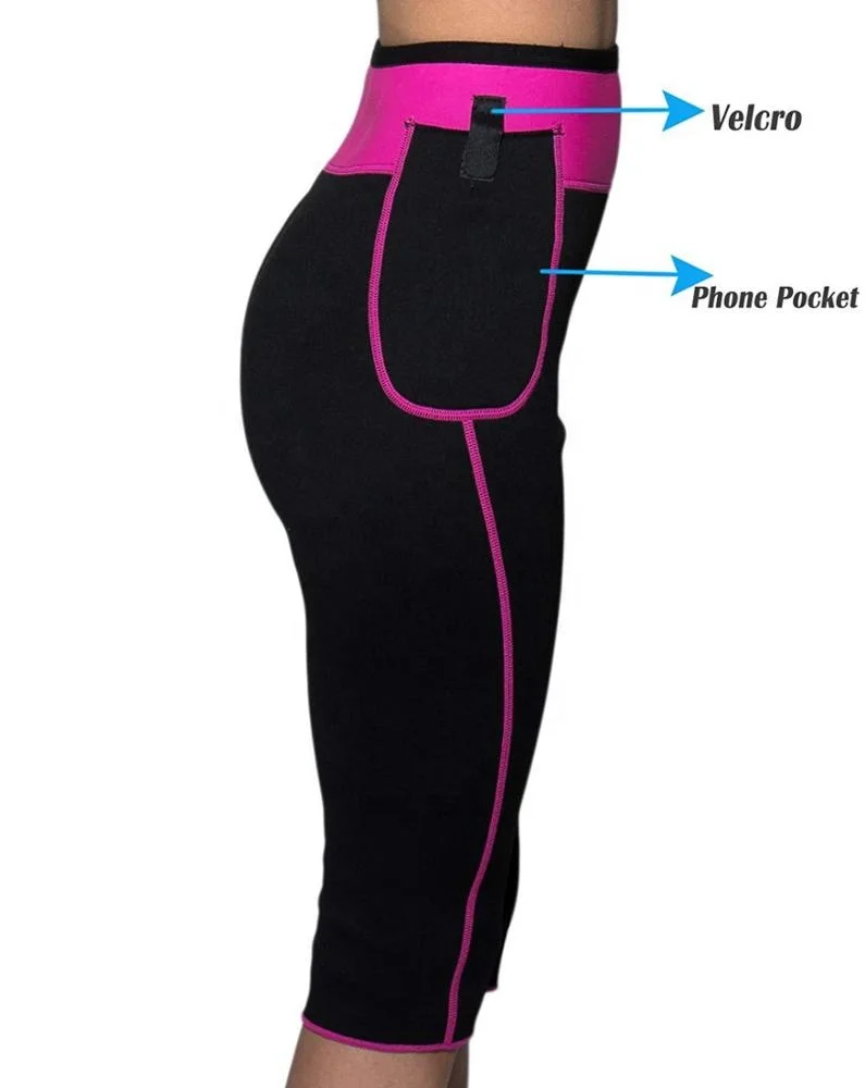 

Neoprene Sweating Workout Leggings Fitness Running pants Hot Sauna Shorts, Black